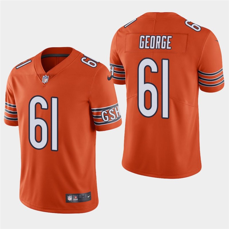 Chicago Bears #61 Bill George Orange Stitched Limited Jersey