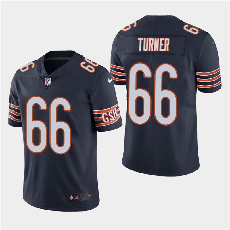 Chicago Bears #66 Bulldog Turner Navy Stitched Limited Jersey