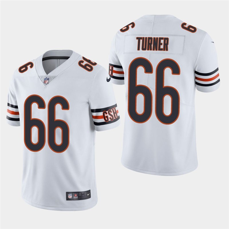 Chicago Bears #66 Bulldog Turner White Stitched Limited Jersey