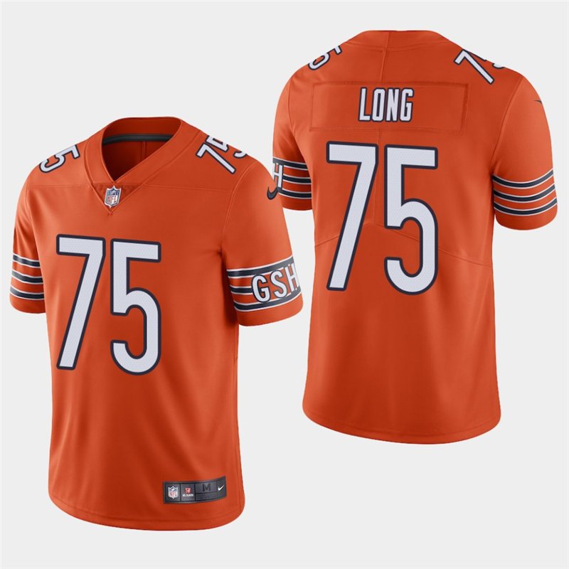 Chicago Bears #75 Kyle Long Orange Stitched Limited Jersey