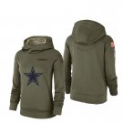 Women's Dallas Cowboys # Olive 2018 Salute to Service Hoodie