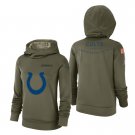 Women's Indianapolis Colts # Olive 2018 Salute to Service Hoodie