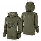 Women's Kansas City Chiefs # Olive 2018 Salute to Service Hoodie