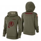 Women's Washington Redskins # Olive 2018 Salute to Service Hoodie