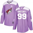 Wayne Gretzky Men's Arizona Coyotes Fights Cancer Purple Jersey