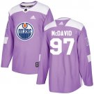 Connor McDavid Men's Edmonton Oilers Fights Cancer Purple Jersey