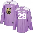 Marc-Andre Fleury Men's Vegas Golden Knights Fights Cancer Purple Jersey