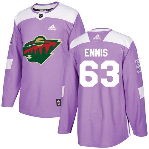 Tyler Ennis Men's Minnesota Wild Fights Cancer Purple Jersey