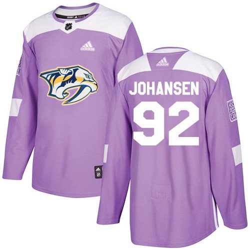 Ryan Johansen Men's Nashville Predators Fights Cancer Purple Jersey