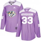 Viktor Arvidsson Men's Nashville Predators Fights Cancer Purple Jersey