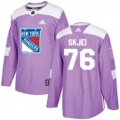 Brady Skjei Men's New York Rangers Fights Cancer Purple Jersey