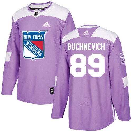 Pavel Buchnevich Men's New York Rangers Fights Cancer Purple Jersey