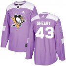 Conor Sheary Men's Pittsburgh Penguins Fights Cancer Purple Jersey