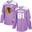 Marian Hossa Men's Chicago Blackhawks Fights Cancer Purple Jersey