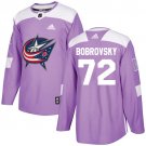 Sergei Bobrovsky Men's Columbus Blue Jackets Fights Cancer Purple Jersey