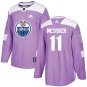 Mark Messier Men's Edmonton Oilers Fights Cancer Purple Jersey