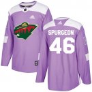 Jared Spurgeon Men's Minnesota Wild Fights Cancer Purple Jersey