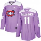 Brendan Gallagher Men's Montreal Canadiens Fights Cancer Purple Jersey