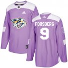 Filip Forsberg Men's Nashville Predators Fights Cancer PracticeJersey - Purple