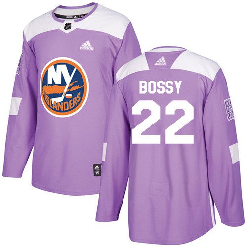 Mike Bossy Men's New York Islanders Fights Cancer Purple Jersey