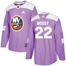 Mike Bossy Men's New York Islanders Fights Cancer Purple Jersey