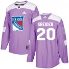 Chris Kreider Men's New York Rangers Fights Cancer Purple Jersey