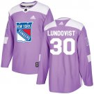 Henrik Lundqvist Men's New York Rangers Fights Cancer Purple Jersey