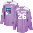 Martin St  Louis Men's New York Rangers Fights Cancer Purple Jersey