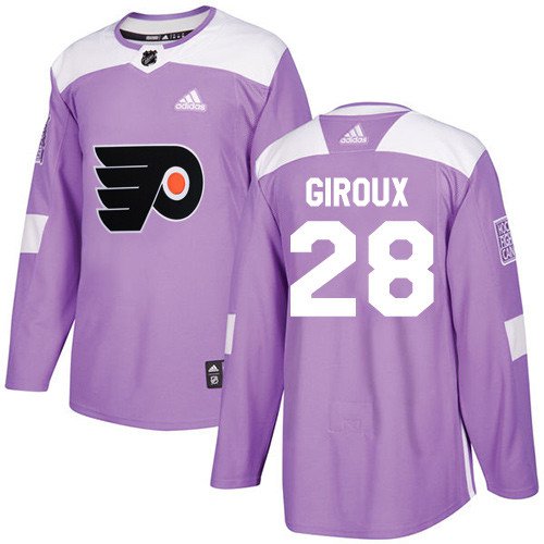 Claude Giroux Men's Philadelphia Flyers Fights Cancer Purple Jersey