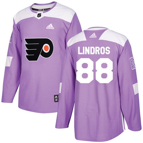 Eric Lindros Men's Philadelphia Flyers Fights Cancer Purple Jersey