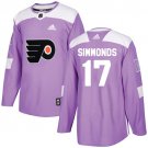 Wayne Simmonds Men's Philadelphia Flyers Fights Cancer Purple Jersey