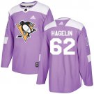 Carl Hagelin Men's Pittsburgh Penguins Fights Cancer Purple Jersey
