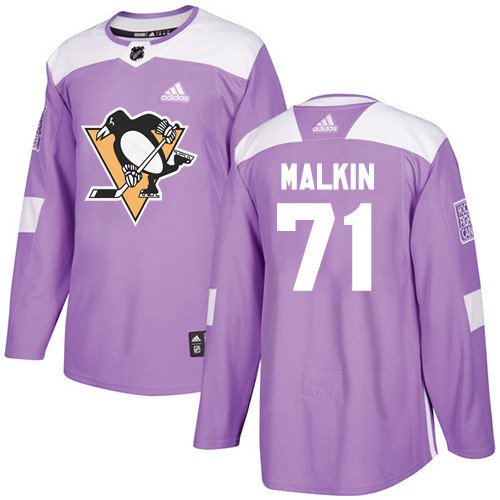 Evgeni Malkin Men's Pittsburgh Penguins Fights Cancer Purple Jersey