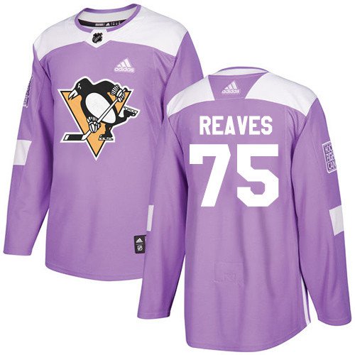 Ryan Reaves Men's Pittsburgh Penguins Fights Cancer Purple Jersey