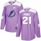 Brayden Point Men's Tampa Bay Lightning Fights Cancer Purple Jersey