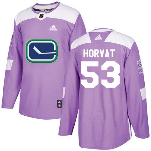 Bo Horvat Men's Vancouver Canucks Fights Cancer Purple Jersey