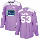Bo Horvat Men's Vancouver Canucks Fights Cancer Purple Jersey
