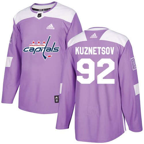 Evgeny Kuznetsov Men's Washington Capitals Fights Cancer Purple Jersey