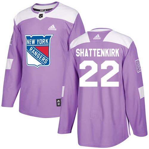 Kevin Shattenkirk Men's New York Rangers Fights Cancer Purple Jersey