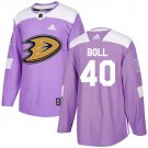 Jared Boll Men's Anaheim Ducks Fights Cancer Purple Jersey