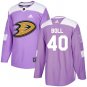Jared Boll Men's Anaheim Ducks Fights Cancer Purple Jersey