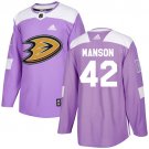 Josh Manson Men's Anaheim Ducks Fights Cancer Purple Jersey