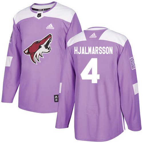 Niklas Hjalmarsson Men's Arizona Coyotes Fights Cancer Purple Jersey