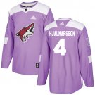 Niklas Hjalmarsson Men's Arizona Coyotes Fights Cancer Purple Jersey