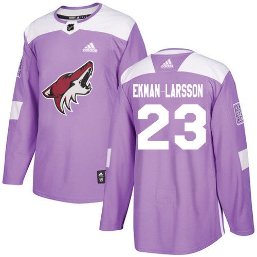 Oliver Ekman-Larsson Men's Arizona Coyotes Fights Cancer Purple Jersey