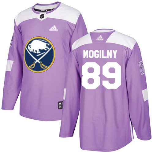 Alexander Mogilny Men's Buffalo Sabres Fights Cancer Purple Jersey