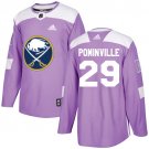 Jason Pominville Men's Buffalo Sabres Fights Cancer Purple Jersey