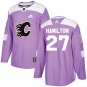 Dougie Hamilton Men's Calgary Flames Fights Cancer Purple Jersey