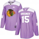 Artem Anisimov Men's Chicago Blackhawks Fights Cancer Purple Jersey