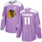 Cody Franson Men's Chicago Blackhawks Fights Cancer Purple Jersey